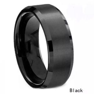 REDUCED Stainless Steel Black Ring Band Sz 8